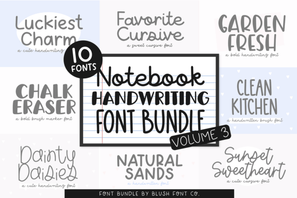 Mega Notebook Handwriting Bundle Font font preview - 4