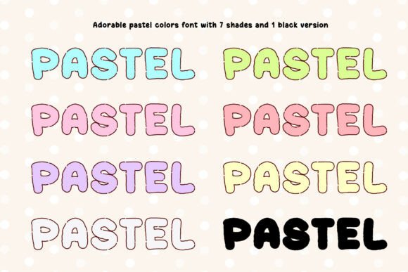 Pastel Cloud Font PNG with transparent background - Preview 1