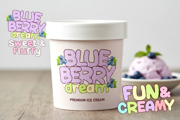 Pastel Cloud Font PNG with transparent background - Preview 5