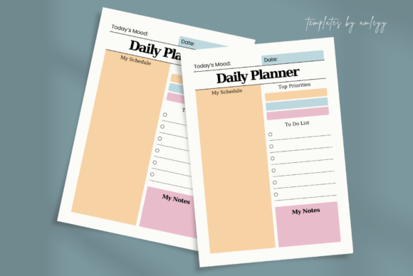 Pastel Daily Planner Canva Template