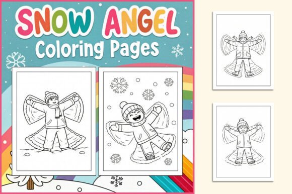 Snow Angel Coloring Pages for Kids