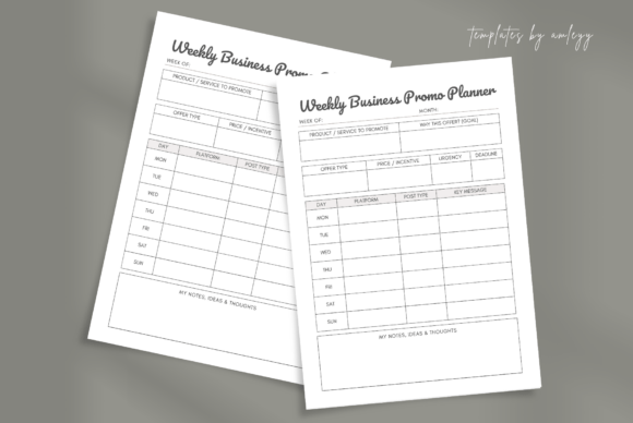 Weekly Business Promo Planner – Socials