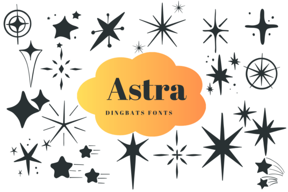 Preview of Astra dingbat font