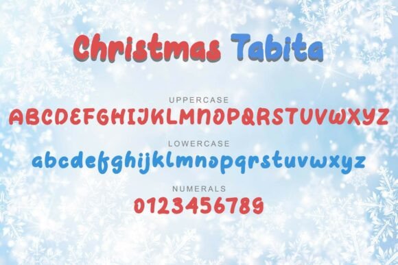 Christmas Tabita Font PNG with transparent background - Preview 4