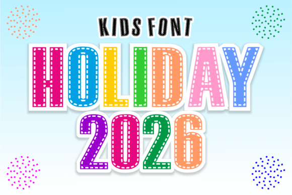 Happy 2026 Font - Preview 1