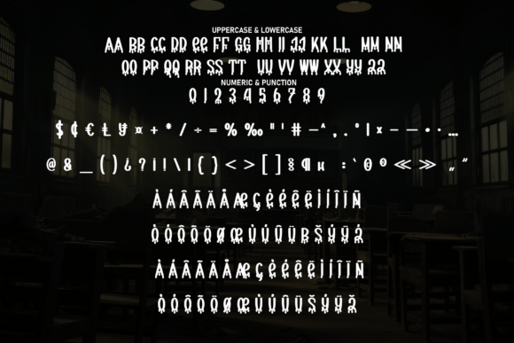 Horror Varsity Font PNG with transparent background - Preview 6
