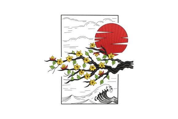 Japanese Cherry Blossom Sunset