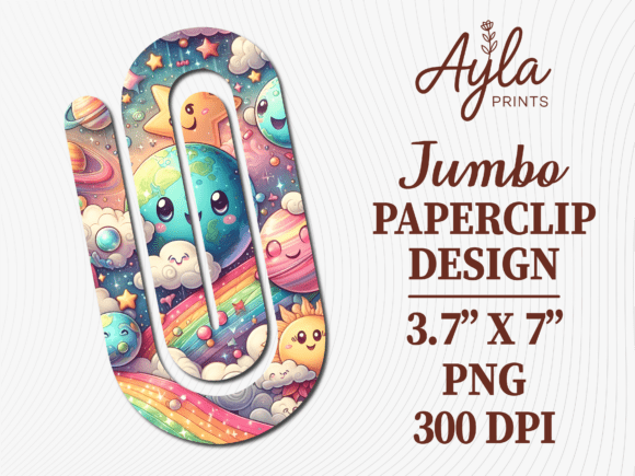 Kawaii Rainbow Monsters Jumbo Paperclip