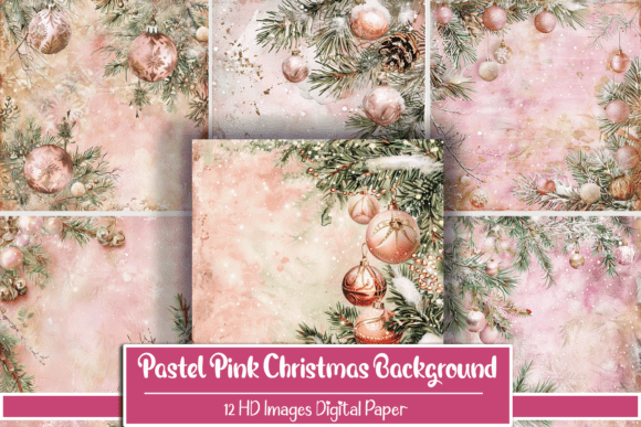 Pastel Pink Christmas Background