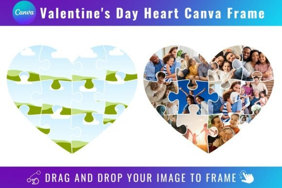 Valentine's Day Heart Canva Frame