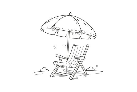 Beach Chair and Umbrella