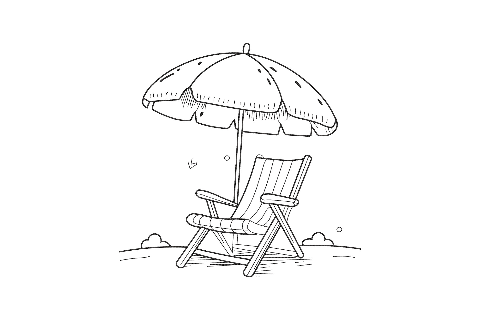Beach Chair and Umbrella