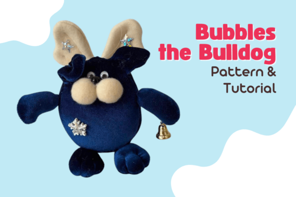 Bulldog Plush Cute Sewing Pattern PDF