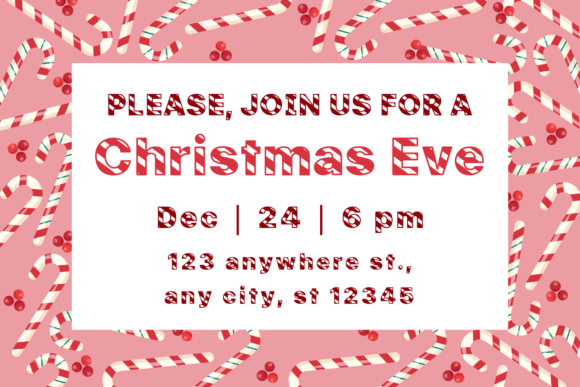 Candy Cane Font - Preview 1