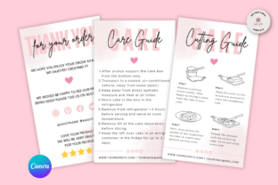 Cake Care And Cutting Guide Card