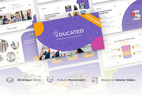 Preview of Educated – Education Google Slides education presentation template