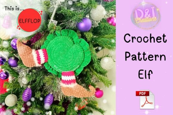 Elf Flop Ornament Crochet Pattern