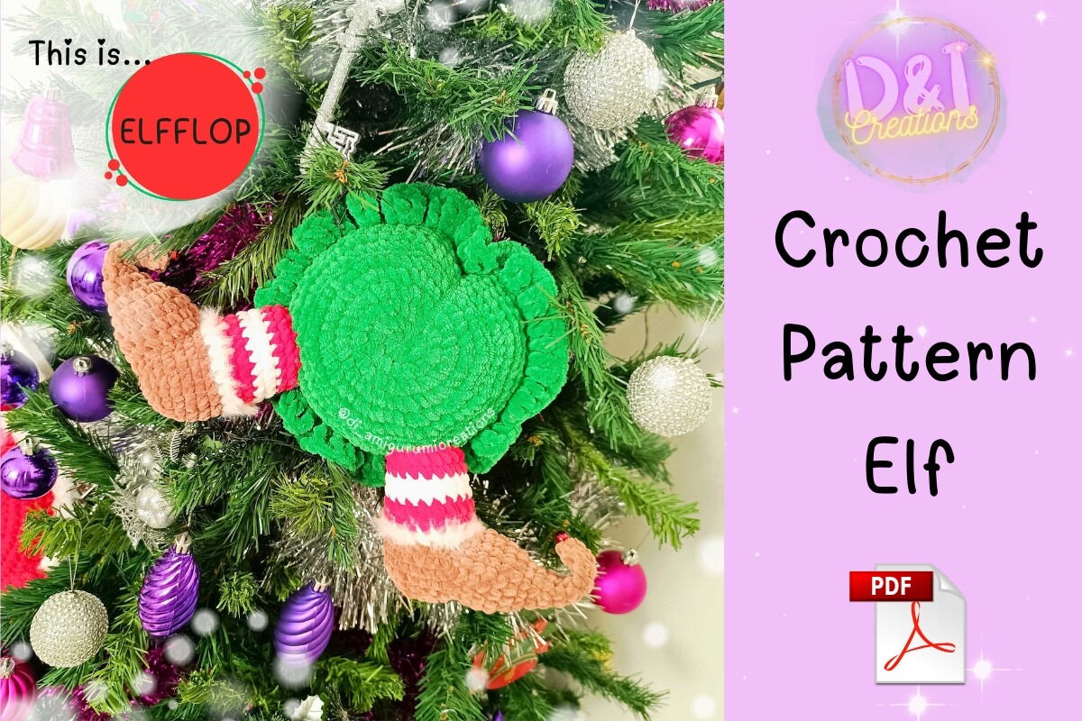 Elf Flop Ornament Crochet Pattern