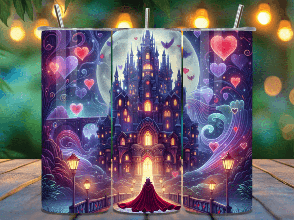 Fantasy Castle Valentine Tumbler Wrap
