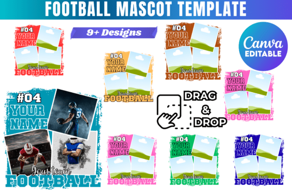 Football Photo Insert Canva Bundle