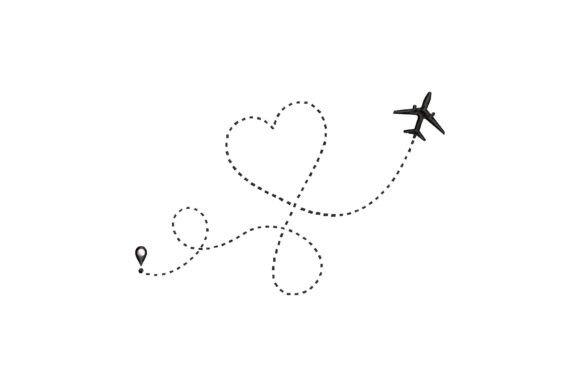 Heart Airplane Route