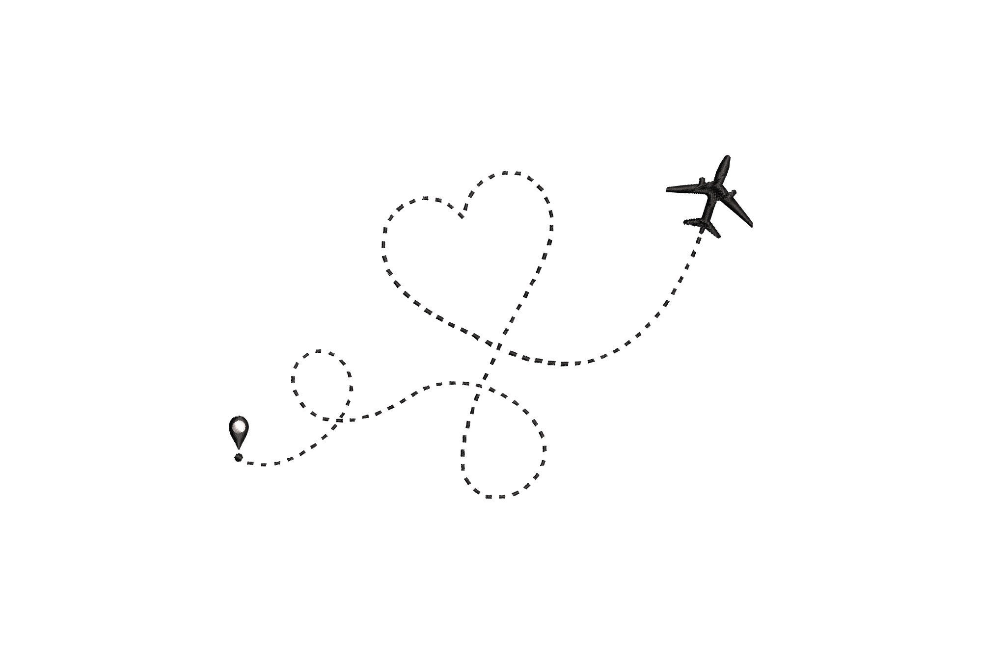 Heart Airplane Route