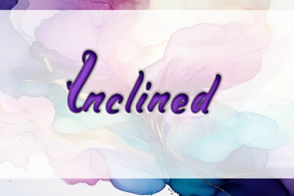Inclined Font PNG with transparent background - Preview 1