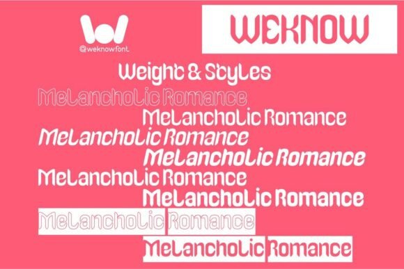Melancholic Romance Font PNG with transparent background - Preview 6
