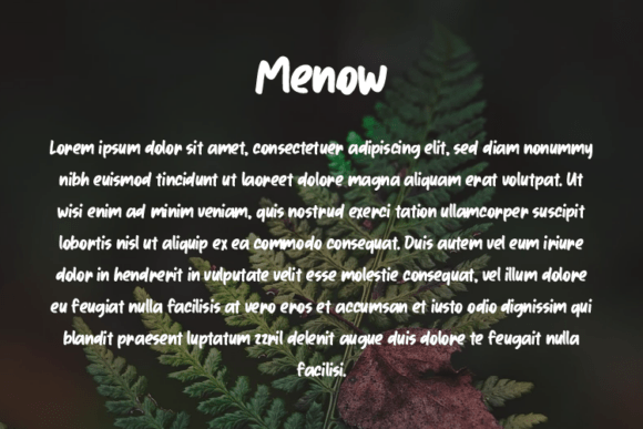 Menow Font PNG with transparent background - Preview 2