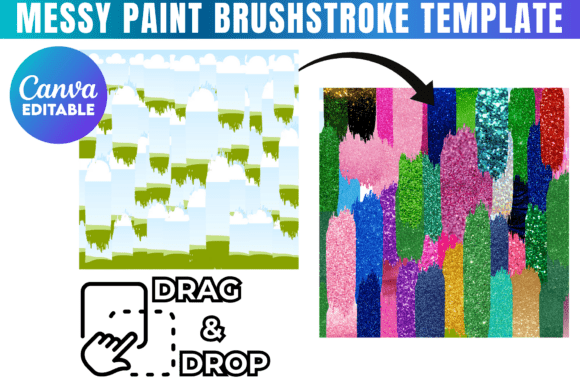 Messy Paint Brushstroke Background Canva