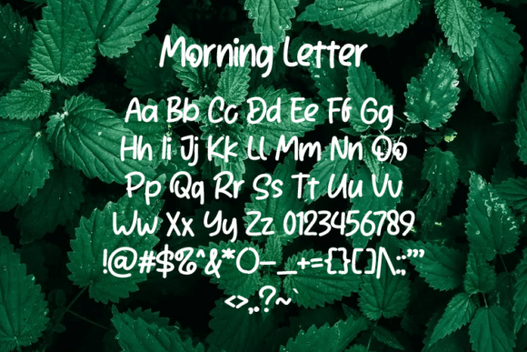 Morning Letter Font PNG with transparent background - Preview 1
