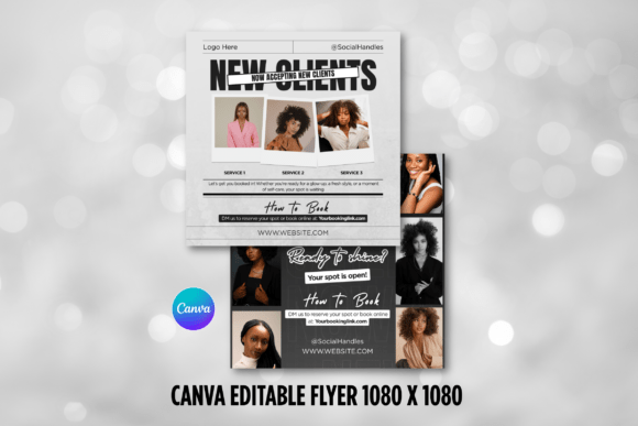 New Clients Booking Flyer Canva Template