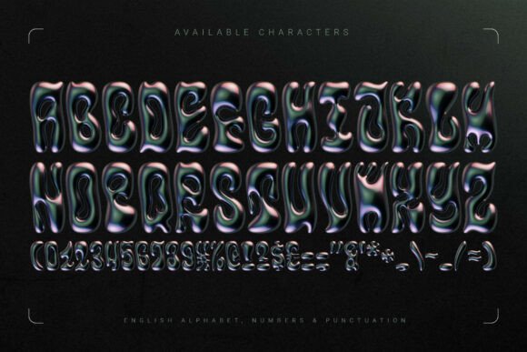 Obsidian Flex Font PNG with transparent background - Preview 4