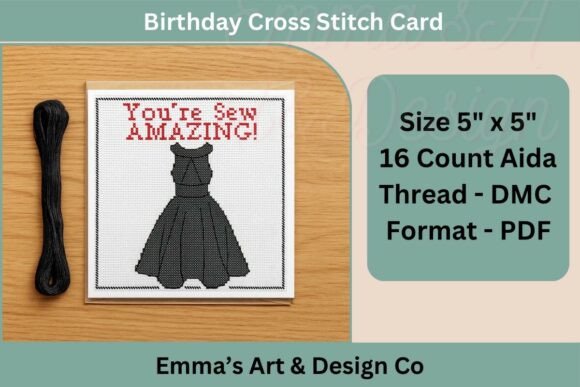 Sew Amazing Cross Stitch Card Pattern