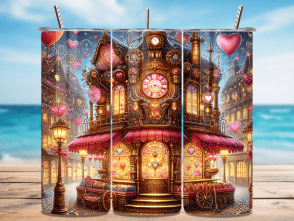 Valentines Day Love Steampunk Tumbler