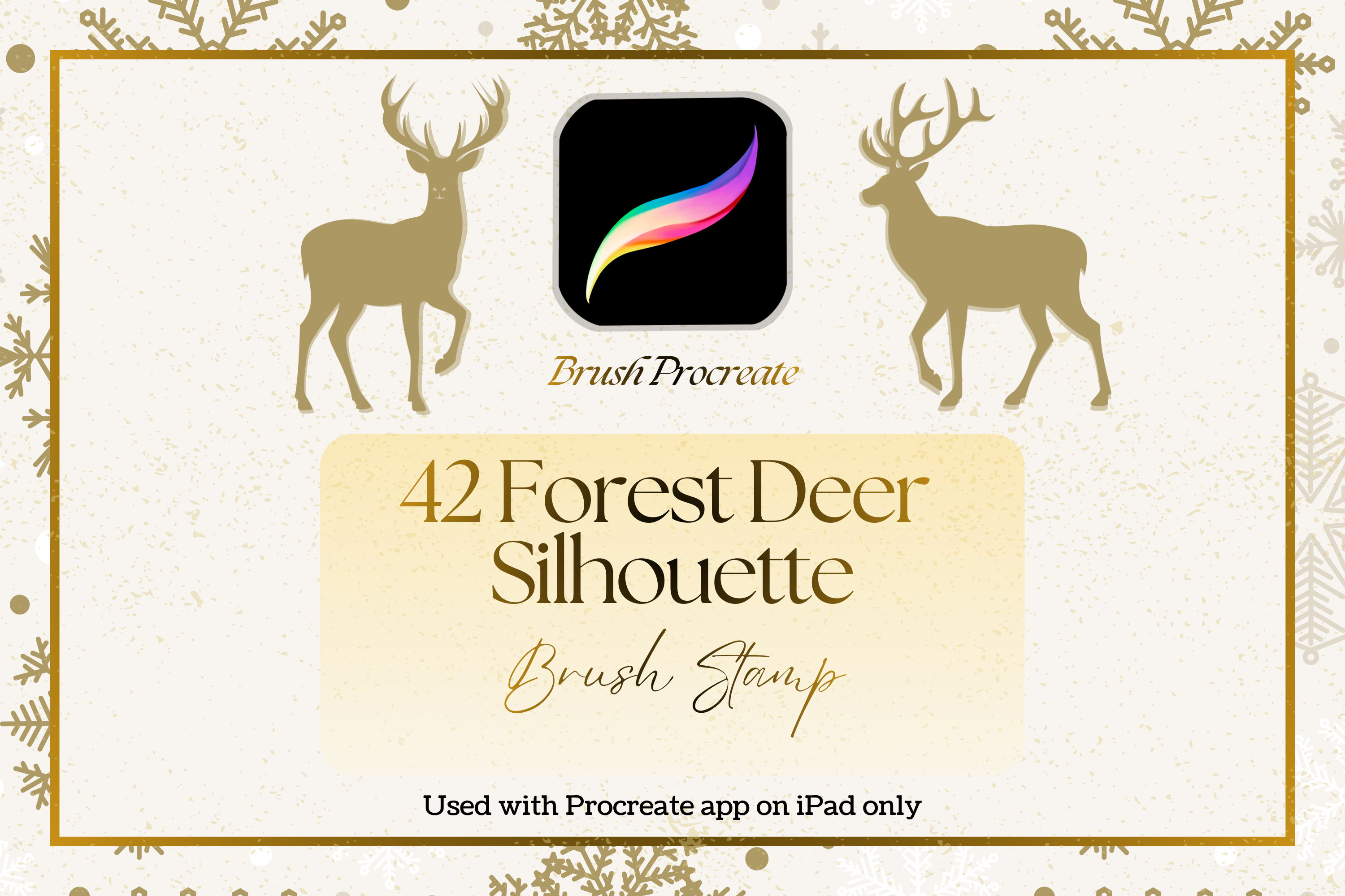 42 Forest Deer Procreate Brush Stamp Set - photo 1