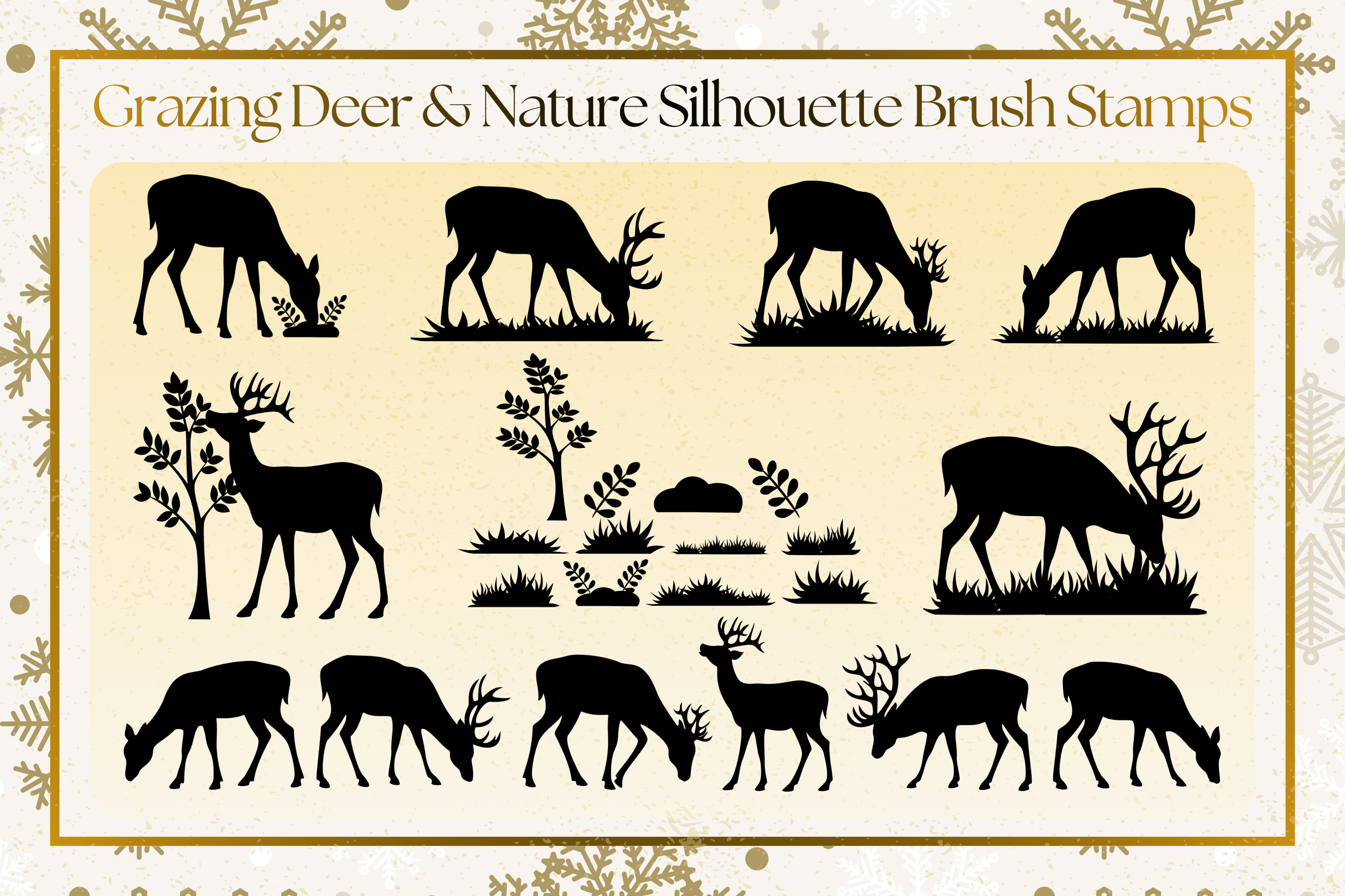 42 Forest Deer Procreate Brush Stamp Set - photo 3