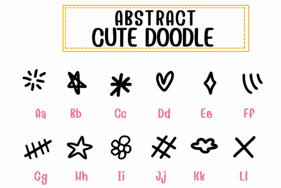 Abstract Cute Doodle Font - Preview 1