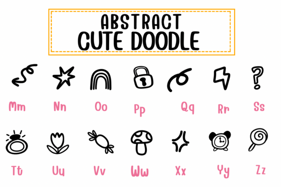 Abstract Cute Doodle Font - Preview 2