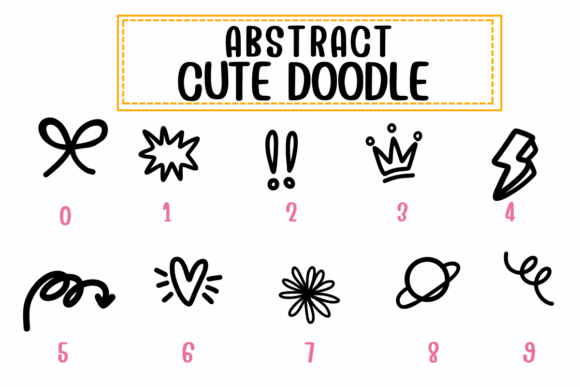 Abstract Cute Doodle Font - Preview 3