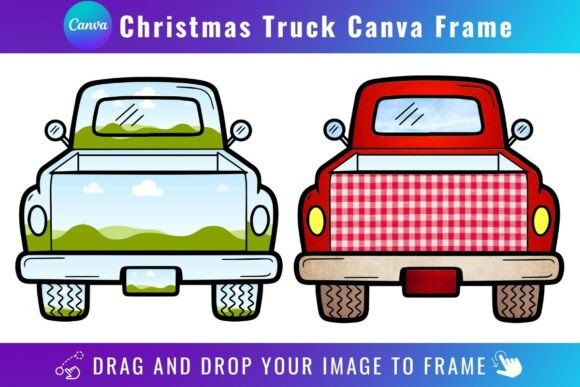 Christmas Truck Canva Frame