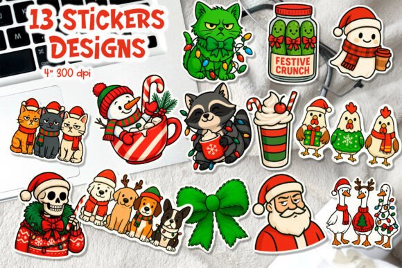 Cute Funny Christmas Sticker Printable
