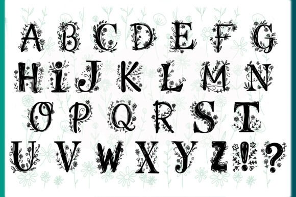 Floral Font - Preview 1
