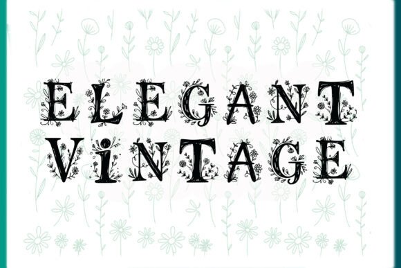 Floral Font - Preview 3