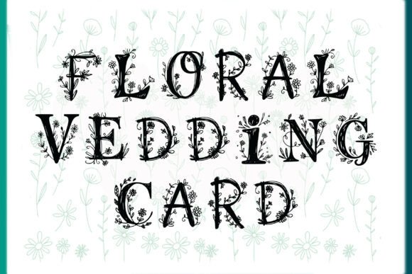 Floral Font - Preview 4