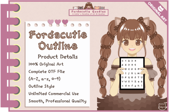 Fordacutie Outline Font - Preview 1