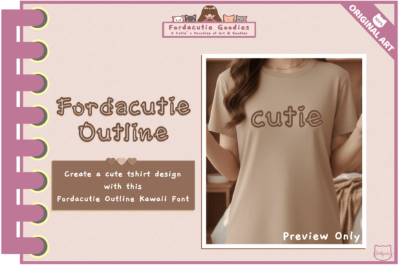 Fordacutie Outline Font - Preview 3