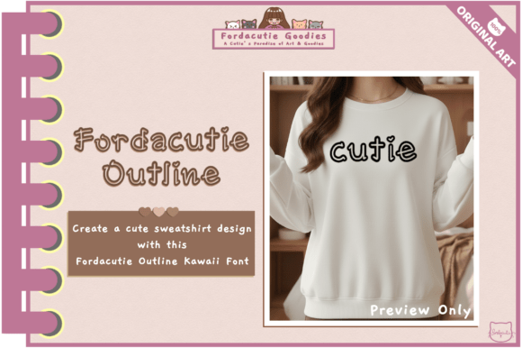 Fordacutie Outline Font - Preview 5