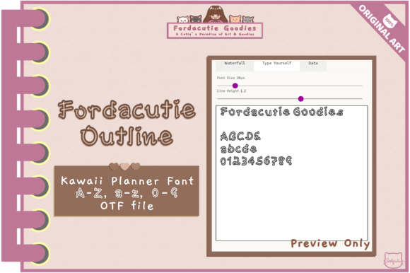 Fordacutie Outline Font - Preview 6