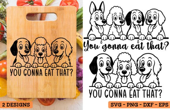 Funny Dog Cutting Board SVG PNG Kitchen